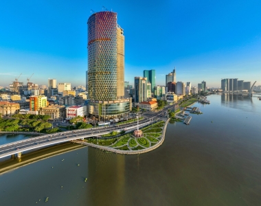 The construction project is the MC Tower building, located at Ton Duc Thang Street, District 1, Ho Chi Minh City